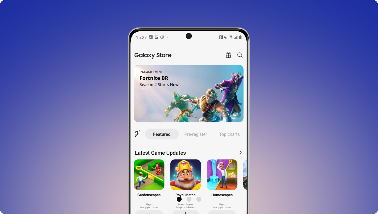 Samsung device example | mobile OEM advertising