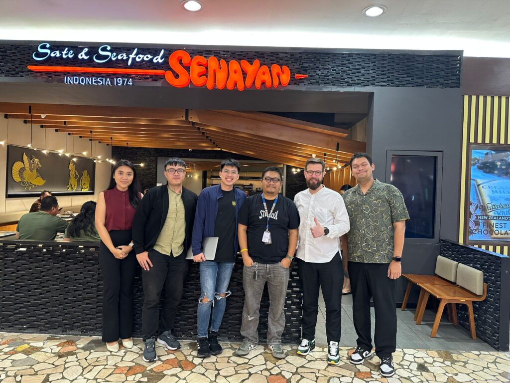 Members of the AVOW and Kredivo teams meeting in Jakarta, Indonesia, to discuss user acquisition strategies and partnerships.