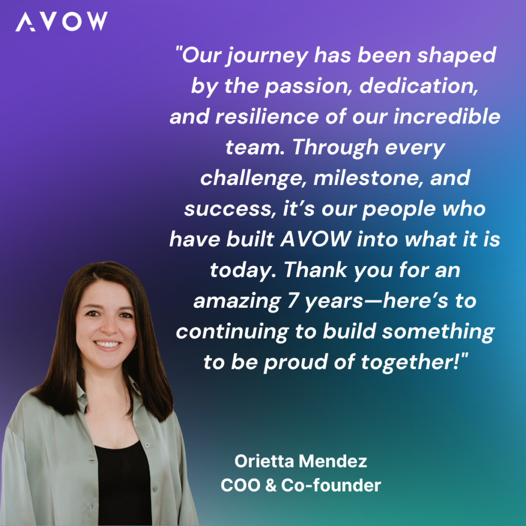 Ori AVOW 7 year anniversary quote